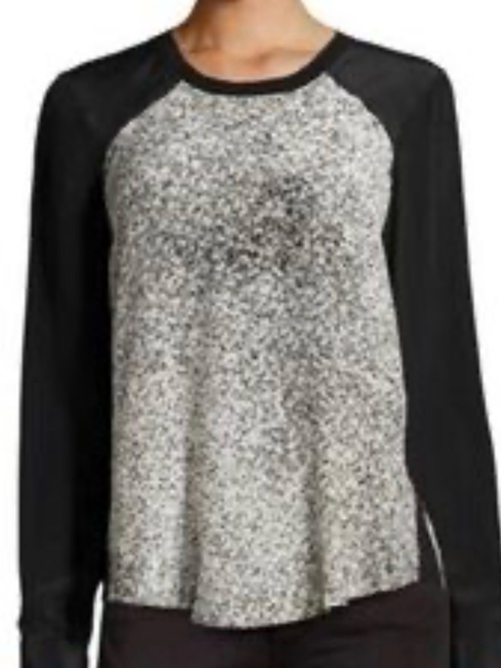 Rebecca Taylor 100% Silk Abstract Print Raglan Blouse Size 8
